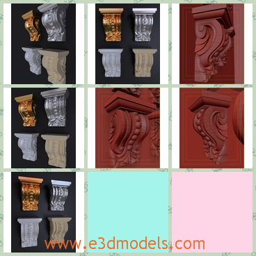 3d model the classical corbel - This is a 3d model of the classical corbel,which is the ancient product in the architecture.