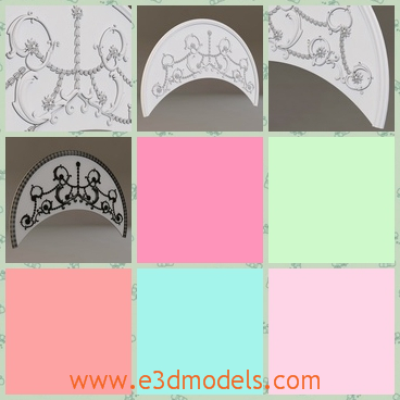 3d model the classical mouldings - This is a 3d model of the classical mouldings,which has the rosette marks on it and the decoration is marvellous.