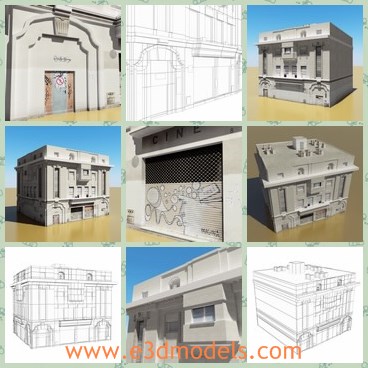 3d model the commercial building - This is a 3d model of the commercial building,which is modern and grand.The building is created according to the European style.