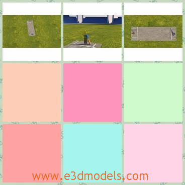 3d model the cricket field - This is a 3d model of the cricket field,which can be used for any purpose as it fully textured and it is rendered in cycle engine.