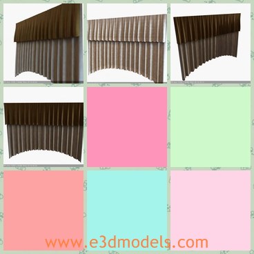 3d model the curtain - This is a 3d model of the curtain,which is the draperies on the stage.The model is large and fine.