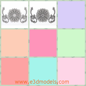 3d model the decorative carving - This is a 3d model of the decorative carving,which is the flower-shape.The model pretty and special.