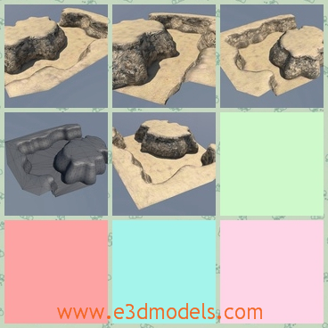 3d model the desert - This is a 3d model of the desert,which is barren and growing nothing.The background is typical in some places in China.