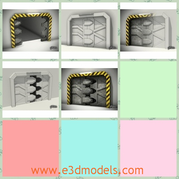 3d model the door in stone - This is a 3d model of the stone door,which is large and heavy.The model is not common in our life.
