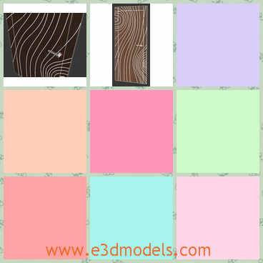 3d model the door with special design - This is a 3d model of the door with special design,which is the modern style and the textures on the door are special.