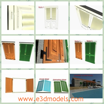 3d model the doors and windows - This is a 3d model of the doors and windows,which are modern and new in the pictures.