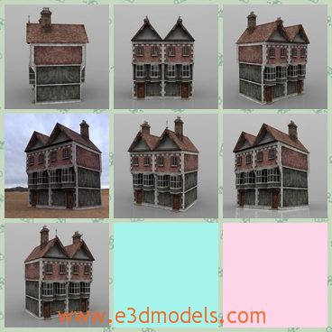 3d model the european house - THis isa 3d model of the European house,which is old and abandoned.This elegant house is home to only the most prosperous merchants on the wharfside.