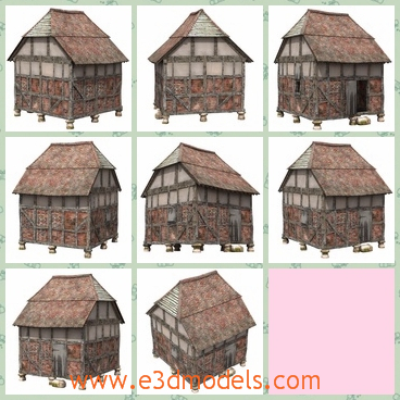 3d model the fantastic building - This is a 3d model of the fantastic building,which is the storage in the farm.The model is framed with bricks and stone.