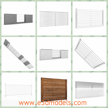 3d model the fences of a house - This is a 3d model of the fences of a house,which is made of steel and it is solid and stable.