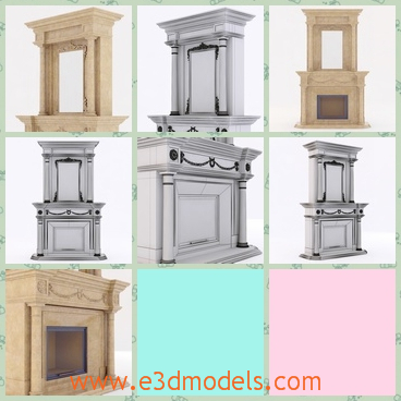 3d model the fireplace made of marble - This is a 3d model of the fireplace made ofn marble,which is classical and marvellous.It is not so popular in China.