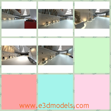 3d model the gallery - This is a 3d model of the gallery,which is the internal scene of the airtistic museum.The model is great and modern.