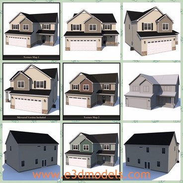 3d model the garage house - This is a 3d model of the garage house,which is spacious and made with high quality.The model is common the games.