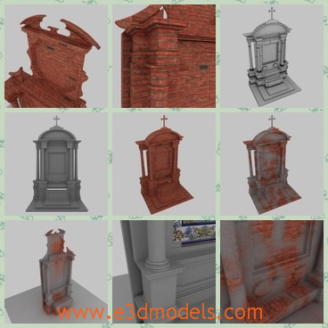 3d model the gate of the altar - This is a 3d model of the gate,which is the gate of a church and the is made in the medieval style.The gate has a cross on the top.