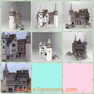 3d model the German building - This is a 3d model of the German building,which ontains four resolutions of the model, the high resolution version being rigged for animation.
