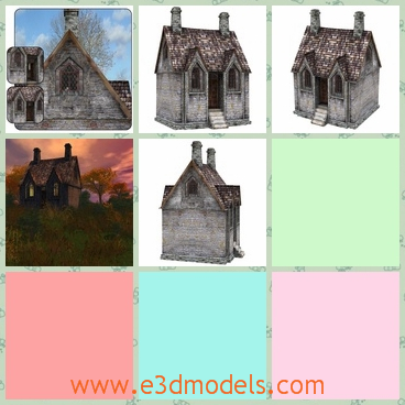 3d model the gothic chapel - This is a 3d model of the gothic chapel,which is ancient and unique.The model is fantastic and realistic.