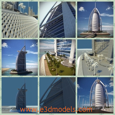 3d model the grand hotel - This is a 3d model of the grand hotel,which is the greatest building in the city.The model is luxury and grand.