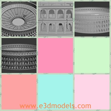 3d model the great collosseum - THis is a 3d model of the great collosseum,which is made with high quality and is the obvious landmark of the Roman city.