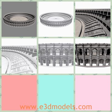 3d model the great stadium - This is a 3d model of the great stadium,which is the landmark of a city.The model is large and spacious.