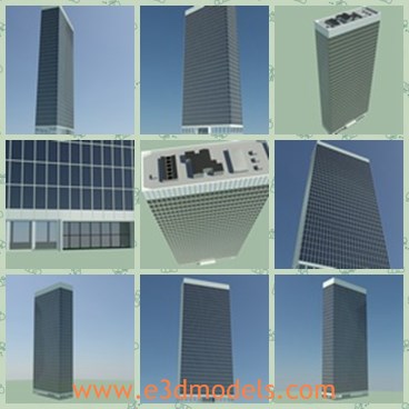 3d model the high building - This is a 3d model of the high builing,which is the office building.The model is made with high quality.
