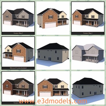 3d model the home for games - This is a 3d model of the residential style home perfect for games and other real-time applications requiring a low polygon count.