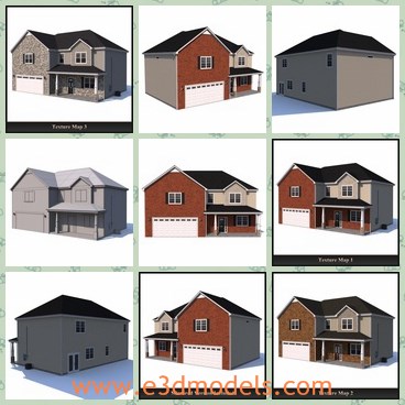 3d model the house - This is a 3d model of the house,which is large and spacious.The model is perfect for games and other real-time applications requiring a low polygon count.