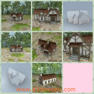 3d model the house among the woods - This is a 3d model of the house among the woods,which was made in the medieval period.IT is very qualified and stable.