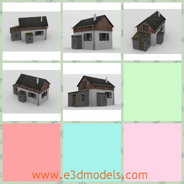 3d model the house in the village - This is a 3d model of the house in the village,which is ancient and small.The house was owned by the gatekeeper.
