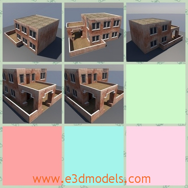 3d model the house made in middle east - This is a 3d model of the house made in middle east,which is the ancient style.The model is easy to convert model in other formats.