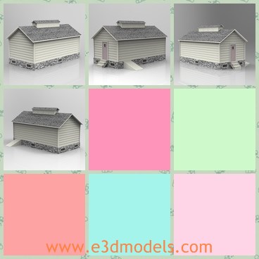 3d model the ice house - THis is a 3d model of the icehouse,which was used to store ice throughout the year, prior to the invention of the refrigerator. The most common designs involved underground chambers, usually man-made, which were built close to natural sources of winter ice such as freshwater lakes.