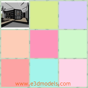 3d model the interior arrangement of the room - This is a 3d model of a room,which shows the onterior scenes.The detailed materials are provided in high quality.