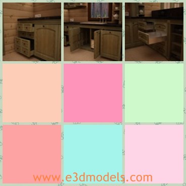3d model the interior scene of the kitchen - This is a 3d model of the interior scene of the kitchen,which is large and classic.The model is the typical shape in the country.