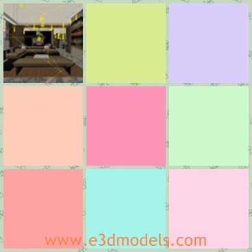 3d model the internal arrangement of the house - This is a 3d model of the internal arrangement of the house,which is large and luxury.The model is made in details and with high quality.