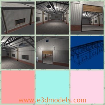 3d model the internal industry - This is a 3d model about the internal industry,which is large and spacious.The room is empty and ready to be used.