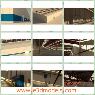 3d model the internal scene of the building - This is a 3d model of the internal scene of the building,which empty and everything in file - objects,lights, render settings are prepared to render - see preview pictures.