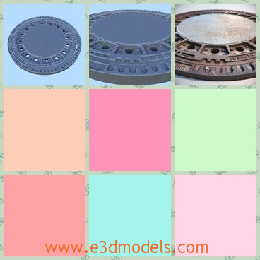 3d model the iron lid - This is a 3d model of the iron lid,which is stable made in metal materials.The model is made in details and textured.
