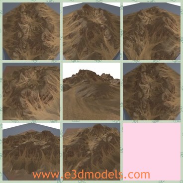 3d model the landscape - This is a 3d model of the landscape,which contains canyon,desert,valley and trees.