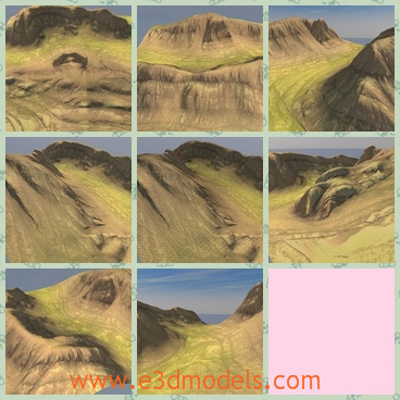 3d model the landscape of a valley - This is a 3d model of the landscape of a valley,which is the typical landscape in some areas.