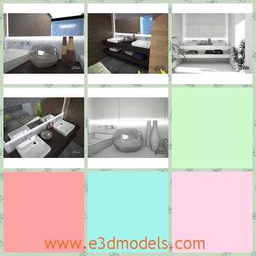 3d model the lavatory with tiles - This is a 3d model of the lavatory with tiles,which is suitable either for high-end renderings and animations.