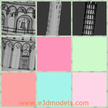 3d model the leaning tower - This is a 3d model of the leaning tower of Pisa,which is famous in the world not only because of its leaning,but also its hard structure.