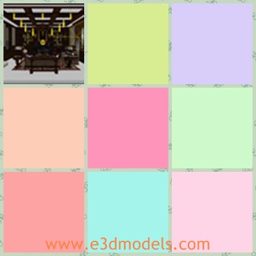 3d model the living room - This is a 3d model of the living room,which is the spacious and modern.The floor,the table,the ceiling,the lights are all pretty luxury and charming.