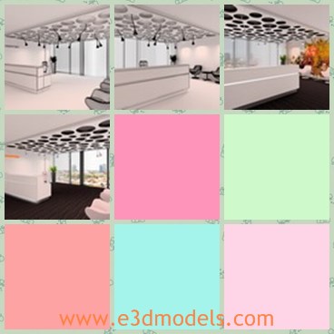 3d model the luxury lobby - This is a 3d model of theluxury lobby,which is modern and is the common part of the waiting room.