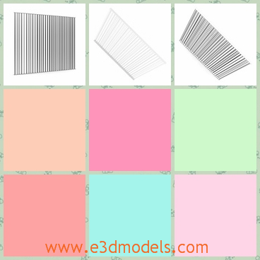 3d model the metal fence - This is a 3d model of the metal fence,which is solid and stable.The model is high in order to protect the safety of the house.
