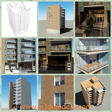 3d model the modern apartment - This is a 3d model of the modern apartment,which is created with balconies.The model is made for single people,who starts work recently.