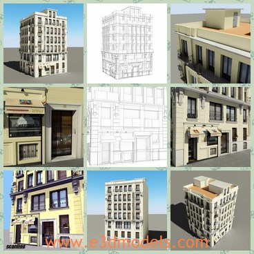 3d model the modern building - This is a 3d model of the modern building,which is made with high quality and there are hotels,shops and offices.