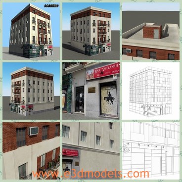 3d model the modern building - This is a 3d model of the modern building,which is made with steel and other materials.The model is high and popular in the urban areas.