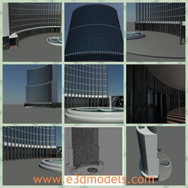 3d model the modern building - This is a 3d model of the modern building,which is the landmark of the city.The model is made with complex and curved designs.