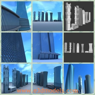 3d model the modern building - This is a 3d model of the modern building,which is tall and fantastic.The model is the mark of the city.