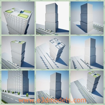 3d model the modern building - This is a 3d model of the modern building,which is high and made with high quality.Th model is one of the most obvious symbols of the city.