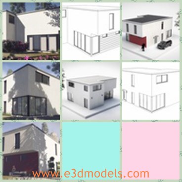 3d model the modern house - This is a 3d model of the modern house,which is built in the suburbs of the city.The landscape is pretty made with a garden.The house is made with all the high quality materials.