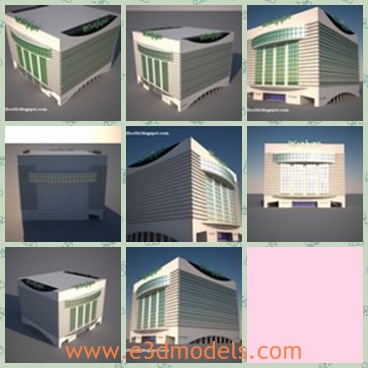 3d model the modern mall - This is a 3d model of the modern mall,which is the new and charming building created recently.